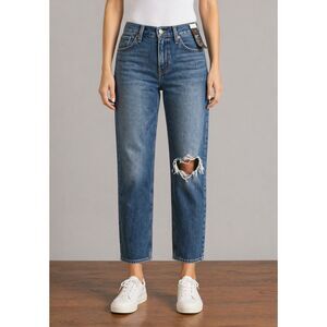 Levi's Premium 80s Mom Jeans Distressed Rigid Blue 26